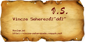Vincze Seherezádé névjegykártya
